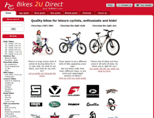 Tablet Screenshot of bikes2udirect.com